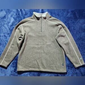 Kuhl Sweater Brown Alfpaca Fleece Quarter Zip Pullover Outdoors Men XXL